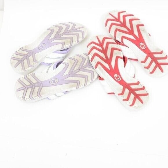 2 Pairs! Champion Thong Slip On Flip Flop Mesh Beach Sandals Women's 9 - Picture 5 of 6